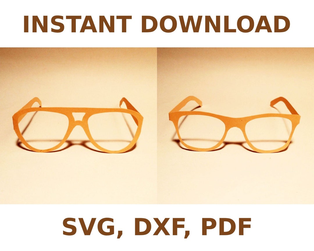 Paper Glasses Template Party Glasses Birthday Glasses Paper Etsy