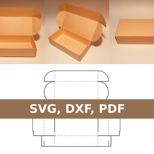 Rectangle Box Template Rectangular Box Shipping Box Etsy