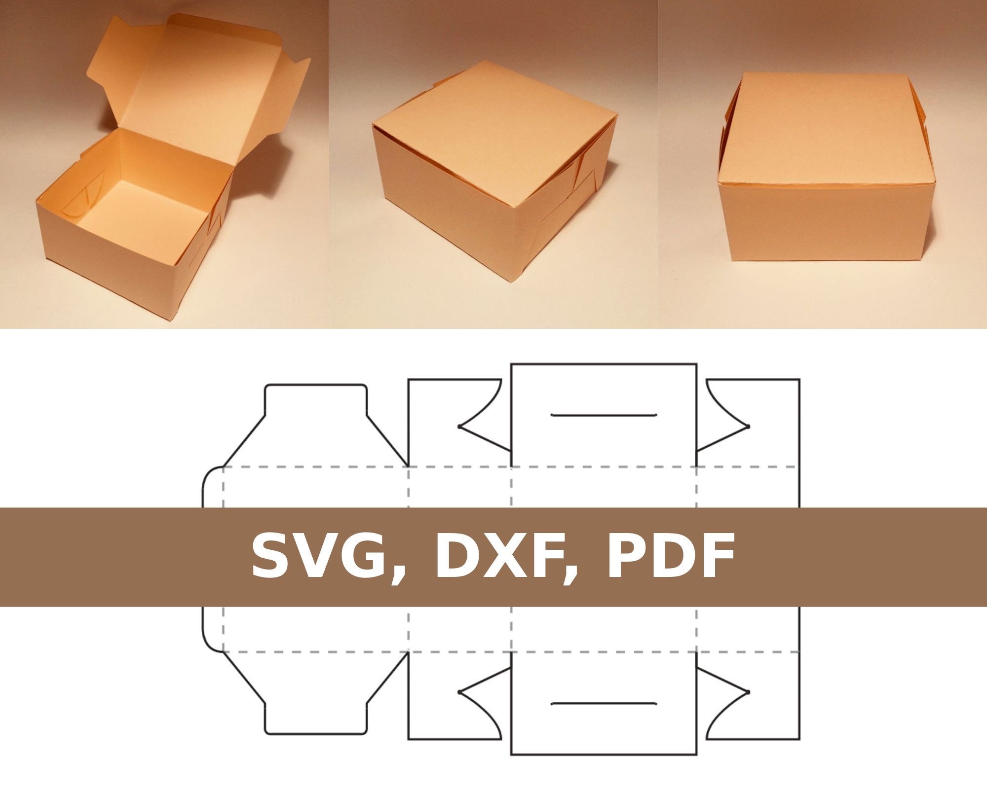 Square Box Template No Glue Square Box Template No Glue