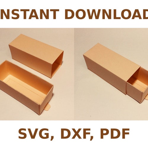 Slider Box Template Drawer Box Slide Box Drawer Gift Box Etsy