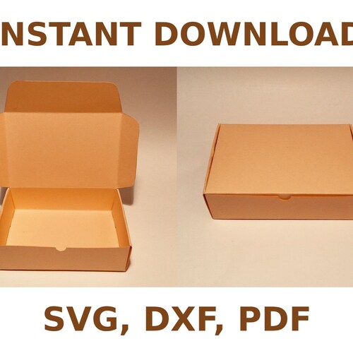 Rectangle Box Template Rectangular Box Shipping Box Etsy