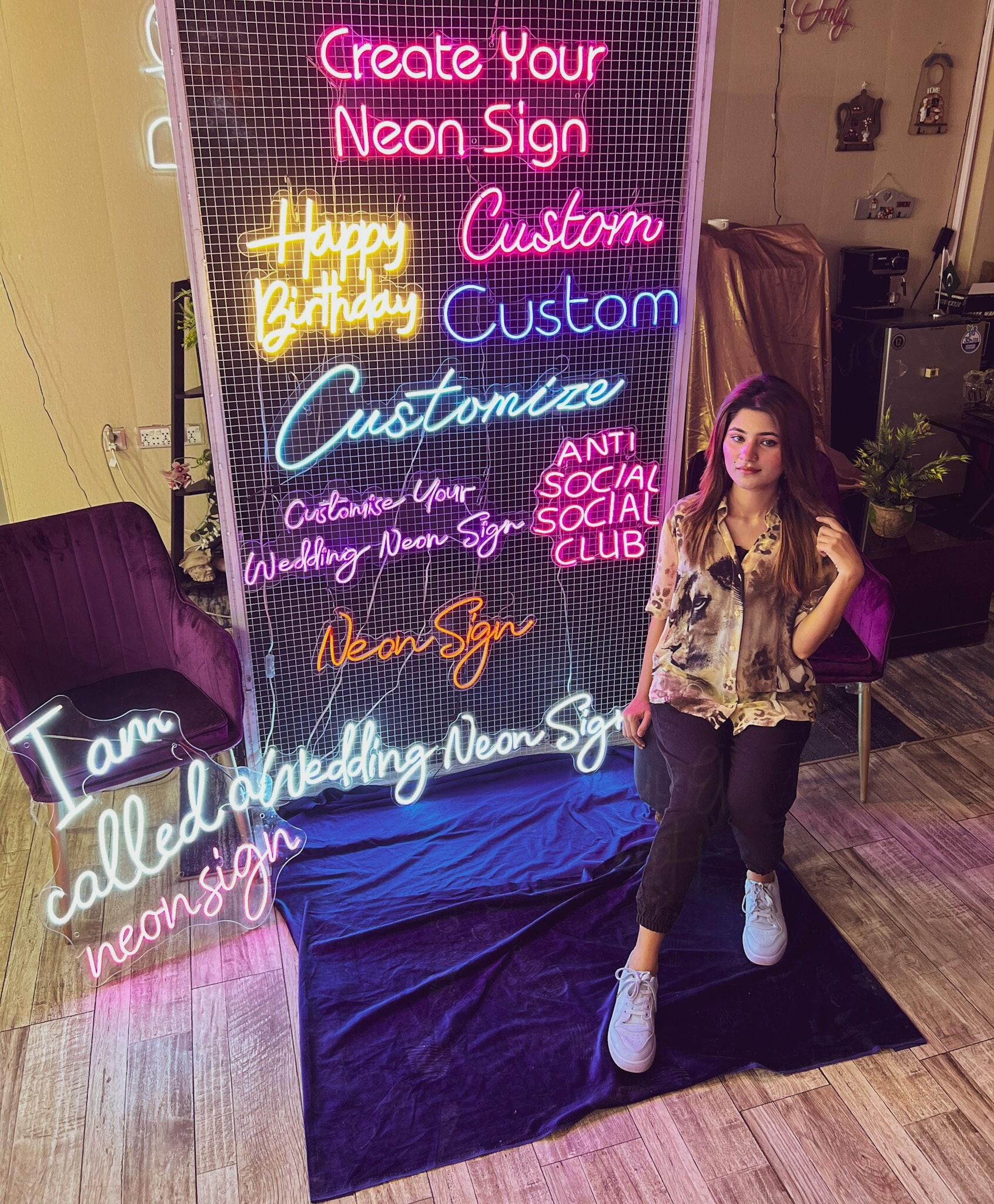 Personalized Neon Sign Bedroom Name Neon Sign Custom Neon Sign Wedding ...