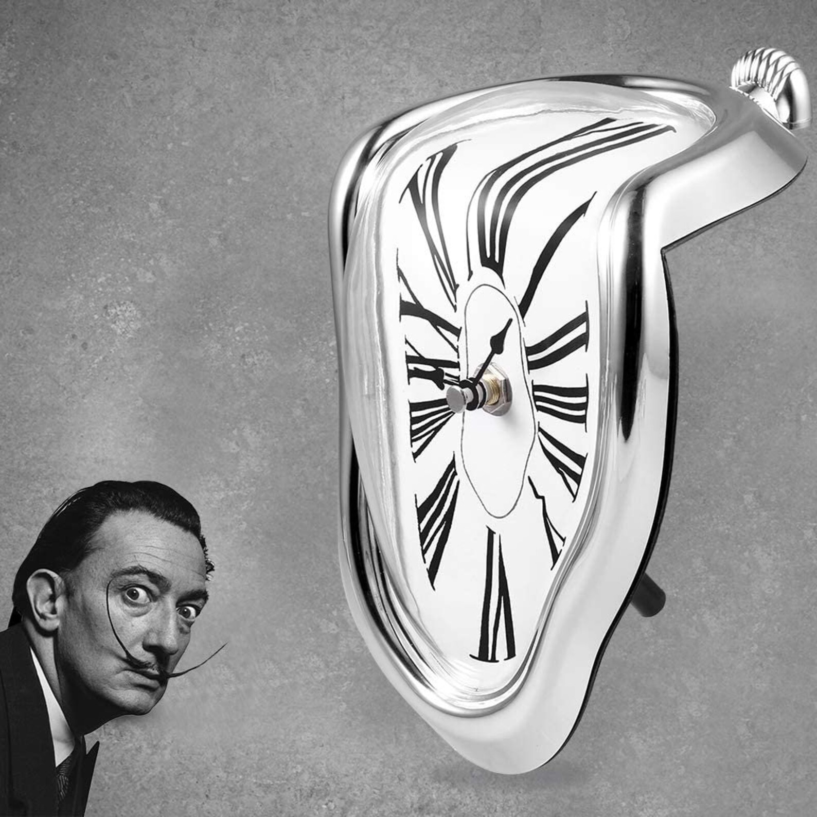 SILVER Melting Clock Salvador Dali Watch Melted Clock for Etsy