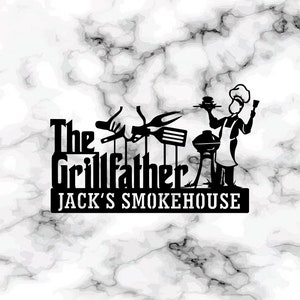 Personalized BBQ Metal Sign: Custom Smokehouse Backyard Decor