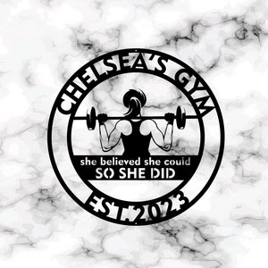 Custom Gym Metal Sign: Personalized Fitness Wall Art