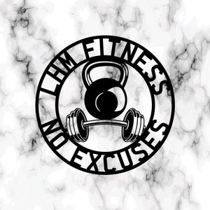 Custom Metal Home Gym Sign: Personalized Workout Room Decor