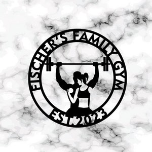 Custom Gym Metal Sign: Personalized Family Fitness Wall Art