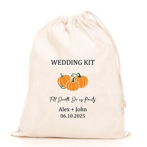 Halloween Pumpkin Favor Bag – Personalized Wedding Party Kit