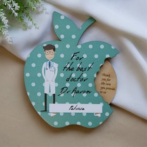 Doctor Gift Laser Cut, Doctor Appreciation, Rotating Doctor Gift, Doctor Gift, Thank You Doctor Gift, Personalized Doctor Gift, Wooden