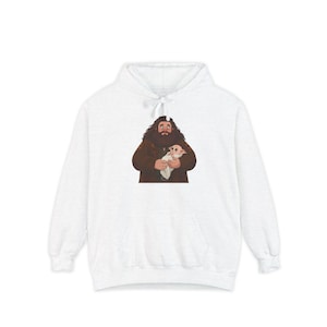 Hagrid's Magical Unisex Hoodie, Cozy Gift for Harry Potter Fans, Cartoon Character Pullover, Perfect for Home or Events, All Seasons Wear