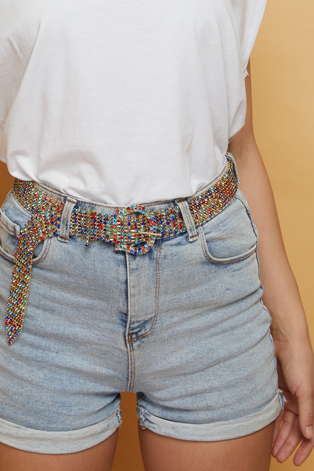 Ceinture Skinny à Paillettes Pour Fille - 3 Couleurs (noir, Rose, Argent) Cuir Réglable 90cm