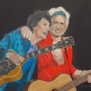 Ronnie Wood and Keith Richards portrait