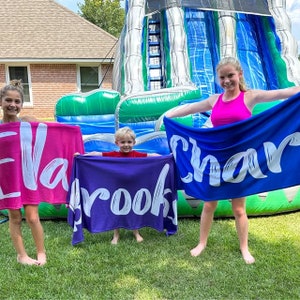 Personalized Beach Towel Personalized Name Bath Towel Custom Pool Towel Beach Towel With Name Outside Birthday Vacation Gift picnic towel
