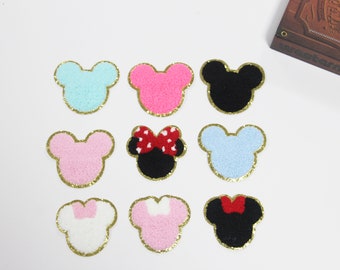 Chenille Mickey Mouse patch- Mickey iron on /Self-adhesivepatch patch for jacket /t shirts/capsapplique ,DIY
