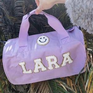 Benutzerdefinierte Tanztasche für Mädchen, Chenille Brief Reisetasche für Kinder, Geschenk für Tanzen / Gymnastik / Cheer Girls. Mädchen Geschenk, Jungen Geschenk