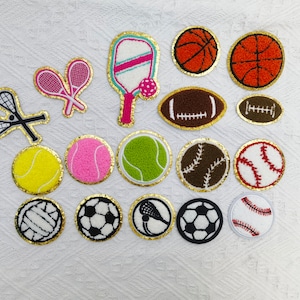Patches Chenille Football Baseball Basketball Soccer Rugby Iron on Patch Clothes