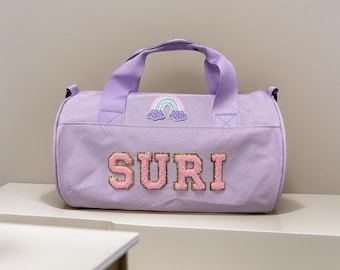 Custom Dance Bag For Girl,Chenille Letter Duffle Bag for kids, Gift for Dancing/Gymnastic/Ballet bag. Cheer bag,sports bag for girls