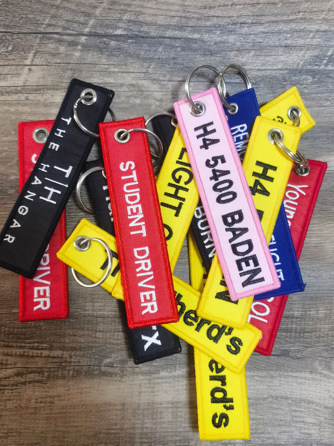 Free Shipping Custom Embroidery Key Tag custom Keychain Sports Team