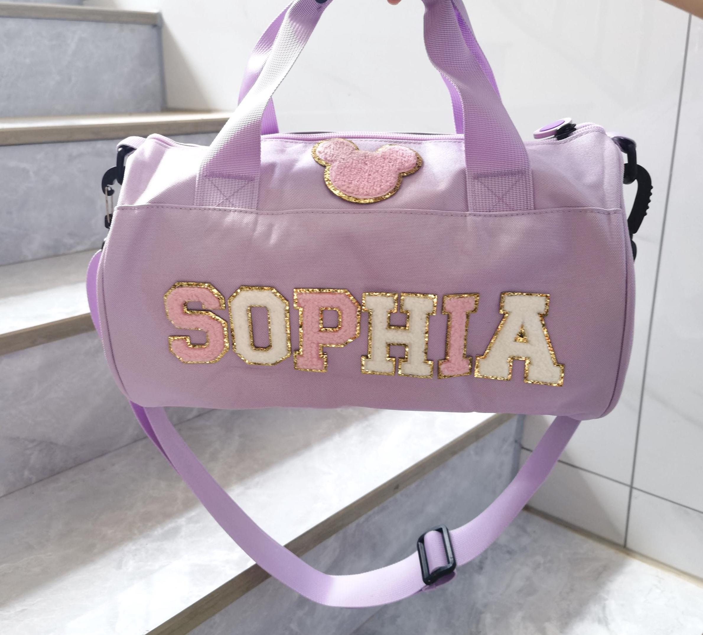 Borsa Da Ballo Personalizzata Per Ragazze – Trolley Weekender Con Nome, Tessuto Oxford, Tracolla Regolabile, 32x19 Cm