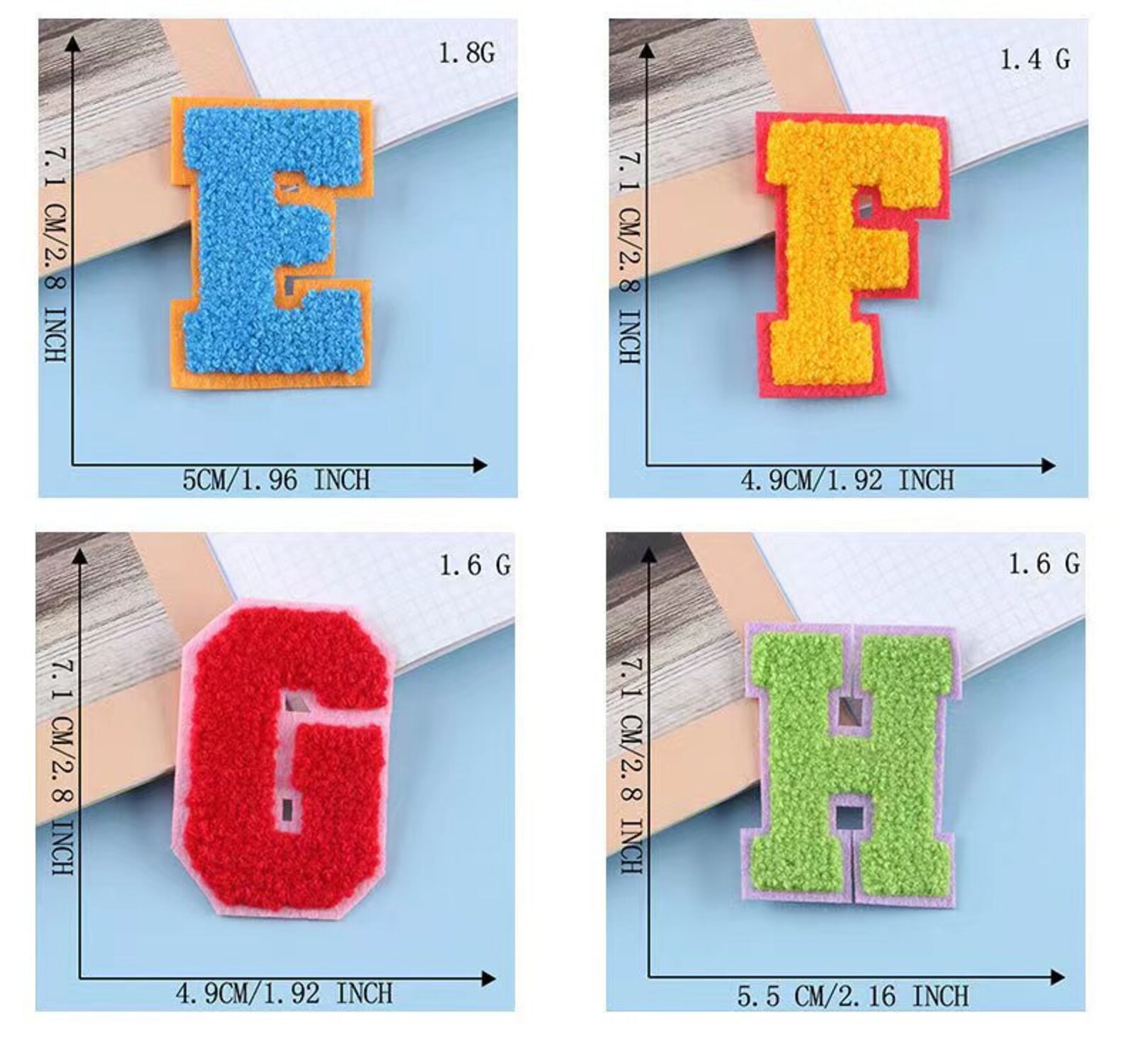 Multi Colors Letters Embroidered Patches for DIY Clothing Bags Jacket ...