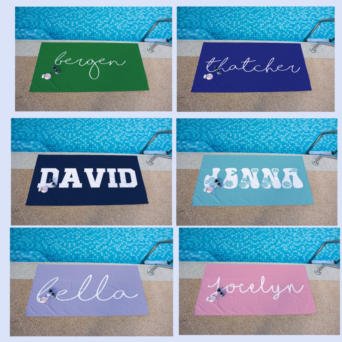 Personalized Beach Towel Personalized Name Bath Towel Custom Pool Towel Beach Towel With Name Outside Birthday Vacation Gift picnic towel