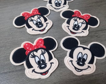 2.5 INCH adhesive Minnie Mouse pearl patch- adhesive Minnie Mouse pearl  patch- adhesive Minnie Mouse patch- Mickey pearl patch