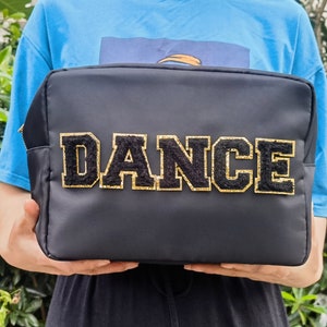 XL Custom Nylon Schminktasche Chenille Patch Custom Schminktasche |Nylon Beutel Tasche, Taschen für Aufnäher, Kulturbeutel, Sommer Reisekoffer