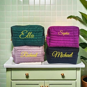 Personalisierte Make-up-Tasche, benutzerdefinierte Make-up-Tasche Frauen, Kosmetiktasche, Reisekulturtasche, Geschenke, Geburtstagsgeschenk, Geschenk für sie