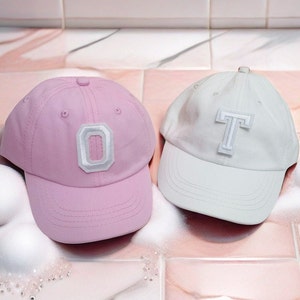 Letra personalizada inicial bebé infantil niño gorra de béisbol sombrero regalo bebé niño niños sombrero gorra de béisbol para niños