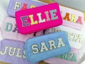 Custom Nylon Pouch, Personalized Chenille Patch Makeup Bag, Travel Toiletry Bags, Cosmetic bag, Gift Pouch, Birthday Gift-L Size product logo