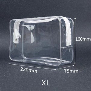 X-LARGE clear cosmetic bags clear toiletry pouch toiletry bag with patches clear travel bag Bridesmaid gift Birthday gift image 7