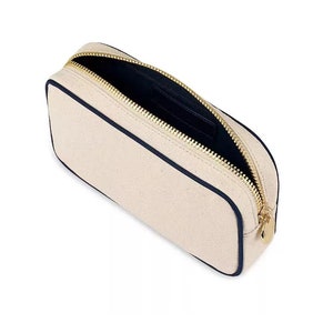 Trousse de maquillage personnalisée, Trousse de toilette avec nom personnalisé, Pochette à glissière pour cadeau de demoiselle d'honneur, 100 % coton, Trousse d'urgence, Cadeau de mariage/soirée image 5