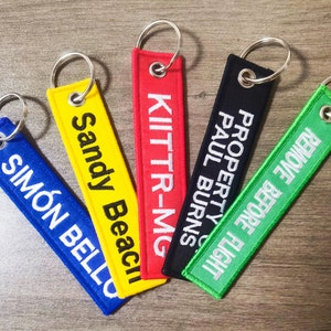 Custom Embroidery Key Tag Free Shipping |Custom Keychain | Sports Team Keychain | Custom Key Tag | Custom Luggage Tag