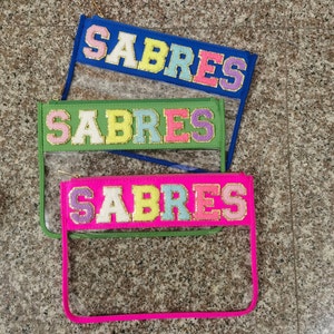 Custom Snacks Travel Bag, Clear Snack Bag, Chenille Patch Bag, Teach Bag, Snack Bag, Beach Bag, Clear Storage Bag, Snack Patch Bags