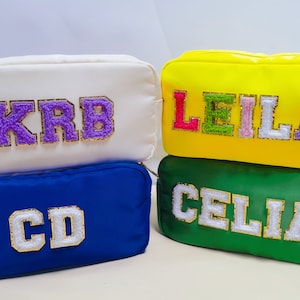 Chenille Patch Benutzerdefinierte Schminktasche, Nylon Beutel Tasche, Taschen für Patches, Kulturbeutel, Sommer Reisekoffer Großes Geschenk für sie