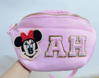 Parent -child Fanny Pack, Nylon Fanny Packs, Crossbody Bag, SEWN ON Patches, Personalized Fanny Pack , Fanny Pack Bachelorette