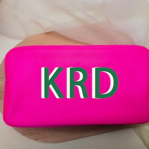 Shadow Monogram Nylon Pouch Monogram pouch nylon pouch custom cosmetic bag personalized pouch monogrammed makeup bag personalized monogram