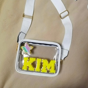 Clear Stadium Bag / Clear Crossbody Purse / Customizable Stadium Bag / Clear Concert purse/ Clear Bag / gameday purse / Clear Crossbody Bag