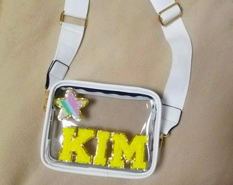 Clear Stadium Bag / Clear Crossbody Purse / Customizable Stadium Bag / Clear Concert purse/ Clear Bag / gameday purse / Clear Crossbody Bag