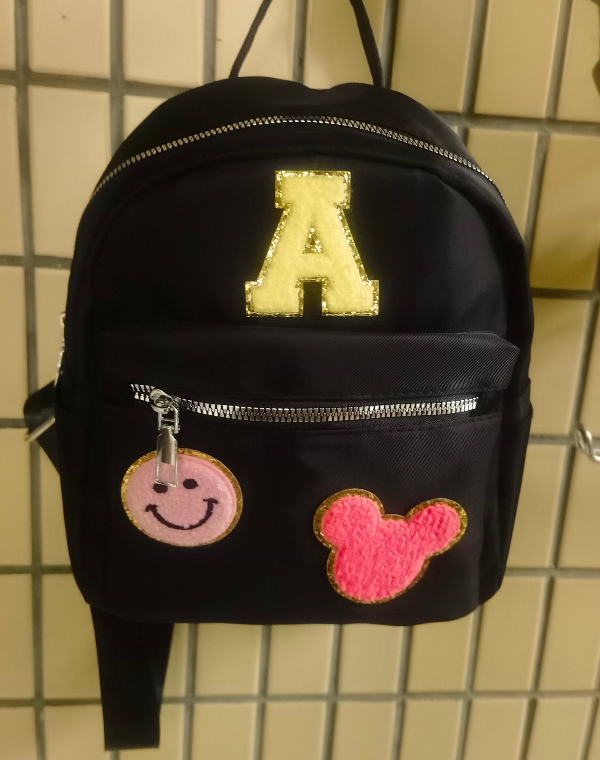 Custom Nylon Backpack With Chenille Letters Sewn on Personalized ...