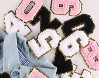 2.17 /3.15 Inch Chenille numbers| Chenille numbers patches | iron on patch | iron on letters | letters for clothes | patch for jacket |