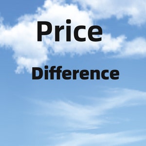 May include: A blue sky with fluffy white clouds. The words "Price Difference" are written in bold, black text, with "Price" above and "Difference" below.