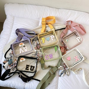 Clear Stadium Bag Clear bag Clear purse Stadium Bag Silk Scarf Clear Concert purse Clear Bag Game day bag  football Bag crossbody bag