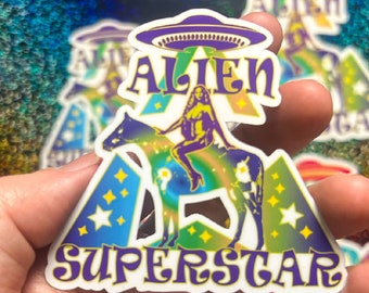 Beyonce Alien Superstar Waterproof Sticker | Renaissance Gift for the Beyhive | Laptop or Water Bottle Decal