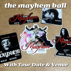 Your Tour Date & Venue Lady Gaga Mayhem Ball Stickers