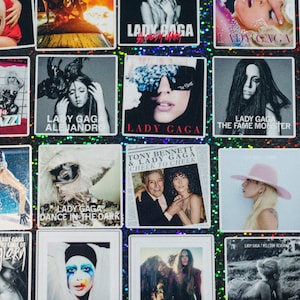Lady Gaga Album Covers Vinyl Sticker Pack | 36 Waterproof Gaga Stickers