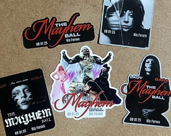 Your Tour Date & Venue Lady Gaga Mayhem Ball Stickers - Etsy