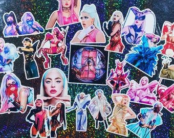 Lady Gaga LG6 Chromatica Vinyl Sticker Pack | 22 Waterproof Gaga Stickers