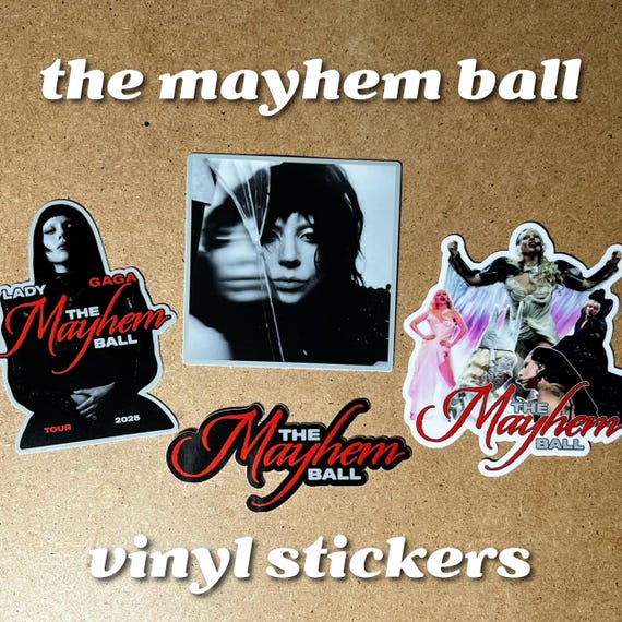 Lady Gaga Mayhem Ball Stickers: Waterproof Vinyl Decal Pack - Etsy