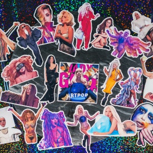 Lady Gaga LG4 Artpop Vinyl Sticker Pack | 22 Waterproof Gaga Stickers | Artpop Album